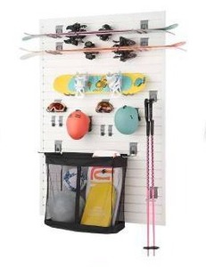 lot 11515 image: Trinity 24ft Wall-Mounted Sports Equipment Storage Rack