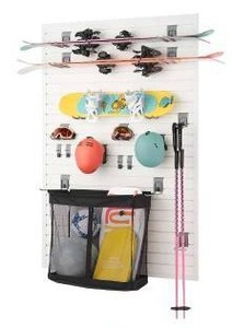 lot 11516 image: Trinity 24ft Wall-Mounted Sports Equipment Storage Rack