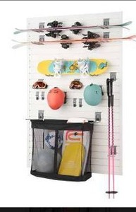 lot 11517 image: Trinity 24ft Wall-Mounted Sports Equipment Storage Rack