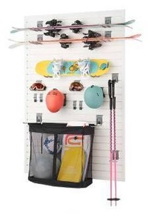 lot 11518 image: Trinity 24ft Wall-Mounted Sports Equipment Storage Rack