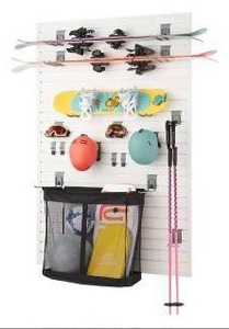 lot 11519 image: Trinity 24ft Wall-Mounted Sports Equipment Storage Rack