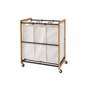 lot 11592 image: Trinity 3-Bag Laundry Sorter Bronze TBFPBR-2103