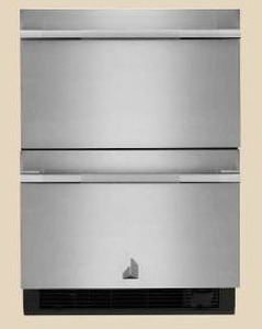 lot 11472 image: JennAir JUCFP242HL12 24 Double Drawer RefrigeratorFreezer  Retail $4599