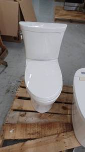 lot 11482 image: Toto Two-Piece Elongated Ceramic Toilet Bowl & Tank