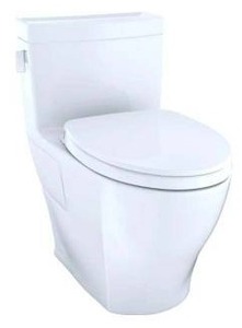 lot 11491 image: TOTO Legato 1.28 GPF One-Piece Elongated Toilet w Seat