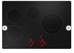 lot 11551 image: GE Profile 30in Electric Cooktop with 4 Burners PEP7030DTBB