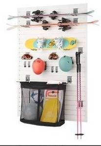 lot 11530 image: Trinity 24ft Wall-Mounted Sports Equipment Storage Rack