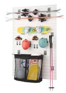 lot 11531 image: Trinity 24ft Wall-Mounted Sports Equipment Storage Rack