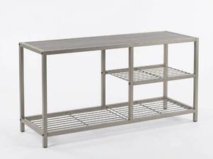 lot 11551 image: Trinity 3-Tier Shoe Bench w Boot Tier Champagne