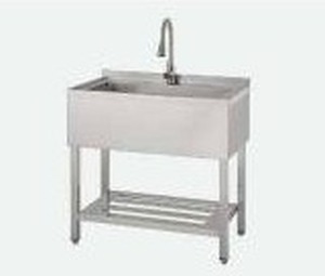 lot 11643 image: Trinity 36in NSF Stainless Steel Utility Sink with Faucet