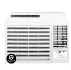 lot 11692 image: LG 23,000 BTU 230-Volt Window Air Conditioner Unit Cools 1400 sq. ft. with Heater in White, LW2421HRSM