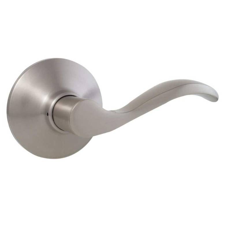 lot 6184 image: Naples Satin Nickel HallCloset Door Handle - Retail $25