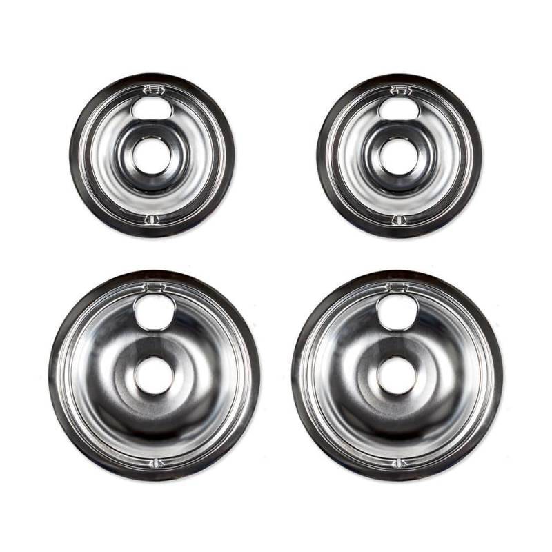 lot 6223 image: Everbilt Chrome Drip Bowl for GE Electric Ranges (4-Pack) - Retail $48