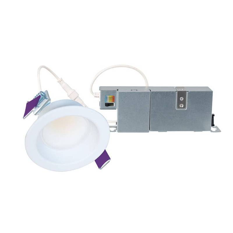 lot 6266 image: 1-Pack LCR2 2 in. Soft White Selectable CCT Integrated LED Recessed Light with Surface Mount White Trim Retrofit Module - Retail $43