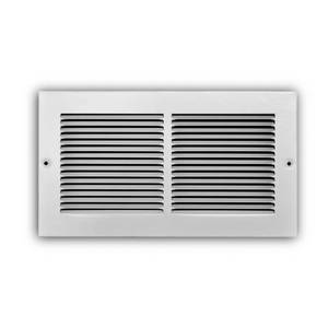 lot 6304 image: 12 in. x 6 in. 1-Way Steel Baseboard Return Air Grille in White - Retail $14