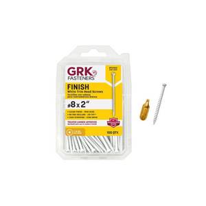 lot 6312 image: GRK #8 x 2 In. Star Drive White Steel Trim Screw (100-Count) 96060 - Retail $53