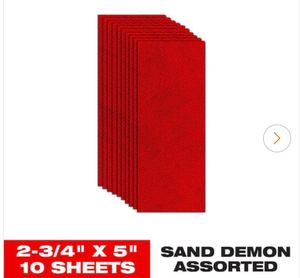 lot 6314 image: 2-34 in. x 5 in. Assorted SandNET Reusable Sanding Sheets - Retail $0