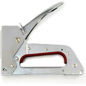 lot 6324 image: Arrow JT27 Light Duty Staple Gun for Upholstery, Crafts, Office, Fits 14, 516, or 38 Thin Wire Staples. - Retail $0