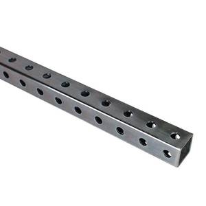 lot 6333 image: 1 in. x 3 ft. - 14 Gauge Zinc Plated Perforated Steel Square Tube - Retail $33