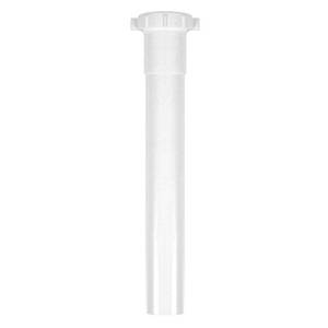 lot 6344 image: Everbilt 1-12 in. x 12 in. White Plastic Slip-Joint Sink Drain Tailpiece Extension Tube - Retail $19