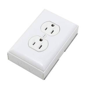 lot 6346 image: Metal Outlet Box With Duplexfaceplate Outlet Kit  White  Wiremold  BW2-D - Retail $75