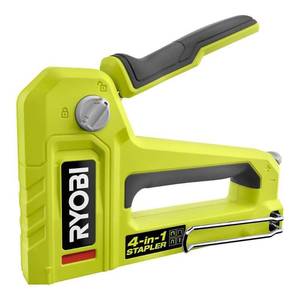 lot 6357 image: RYOBI Heavy Duty 4-in-1 Staple Gun - Retail $40