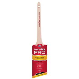 lot 6358 image: Wooster Brush Company H2143-2.5 Wooster Pro Nylon  Polyester Thin Angle Sash Brush 2-12 In. - Retail $52