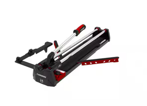 lot 6386 image: 24 in. Tile Cutter with Tungsten Carbide Blade and Adjustable Gauge - Retail $0