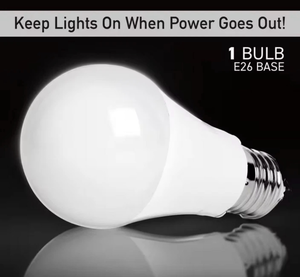 lot 6394 image: Lot of 2- Sensor Brite 60-Watt A15 Soft White LED Light Bulb with Backup Battery - Retail $0