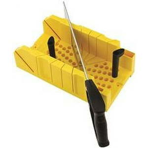 lot 6397 image: STANLEY 20-600 Deluxe Impact-Resistant Miter Box with Saw  Assembled Product Weight 2.42 lb - Retail $82