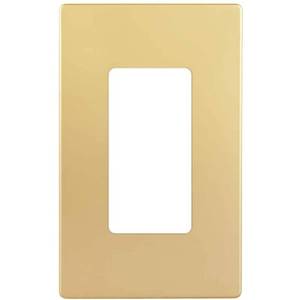 lot 6409 image: 10pack ENERLITES Elite Series Screwless Decorator Wall Plate  Child Safe Outlet Cover  Gloss Finish  Standard Size 1-Gang  Unbreakable Polycarbonate Thermoplastic  Gold - Retail $100