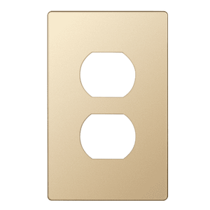 lot 6410 image: 10pack ENERLITES Elite Series Duplex Outlet Cover  Screwless Wall Plate  1-Gang  Unbreakable Polycarbonate Thermoplastic  UL Listed  SI8821-GD  Gold - Retail $100