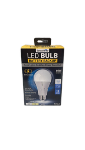 lot 6414 image: SensorBrite LED Bulb Battery Backup 60W Replacement E27 Base - Retail $0
