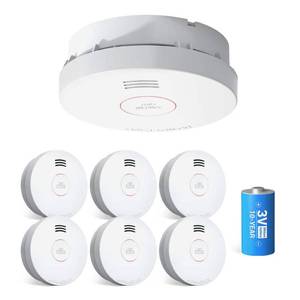 lot 6435 image: 10 Years Battery Operated Smoke Detector, Fire Alarm with with Low Battery Warning, UL217 Listed Smoke Alarm,3 pack - Retail $108
