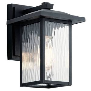 lot 6436 image: 49924BKT Kichler Lighting Capanna - 1 light Small Outdoor Wall Lantern - with Transitional inspirations - 10.25 inches tall by 6.5 inches - Retail $140