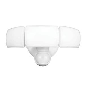 lot 6438 image: MaxDetect 240-Degree White Motion Activated Wired Outdoor 3-Head Flood Light - Retail $85