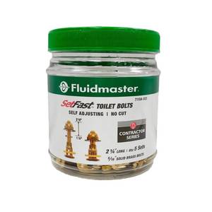lot 6463 image: New SetFast 516 in. x 2-14 in. No Cut Brass Closet Toilet Bolt Kit Contractor Pack - Retail $35