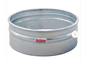 lot 6477 image: 36 in. x 12 in. Round Galvanized Steel Wood Fire Ring - Retail $0
