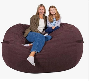 lot 6486 image: Cover for 5ft Bean Bag (cover only) Brown - Retail $0