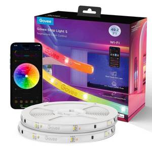 lot 6498 image: Govee 49.2 Wi-Fi RGBIC LED Strip Light Home Theater Bias Lighting - Retail $70