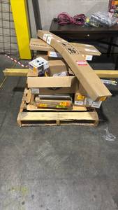 lot 9991 image: Misc HD home improvement pallet Leviton Electrical Fixtures and door locks Accessories Lot - Retail $0