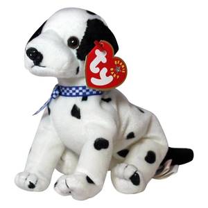 lot 6507 image: Ty Beanie Babies Dizzy the Dalmatian with Colored SpotsEars 043651 - Retail $100
