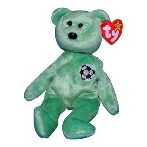 lot 6516 image: Ty Beanie Baby Kicks the Bear  Stuffed Animal  MWMT - Retail $14,751