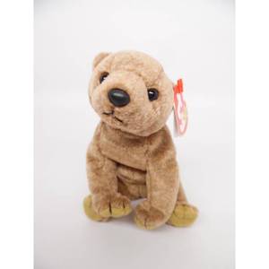 lot 6525 image: Genuine Original Ty Beanie Baby - Pecan - Bear  1999 Ty Beanie Babies - Retail $2,800