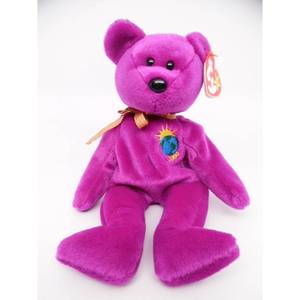 lot 6526 image: Beanie Baby Original 2000 Millennium Bear Plush Toy by Ty - Retail $1,000,000
