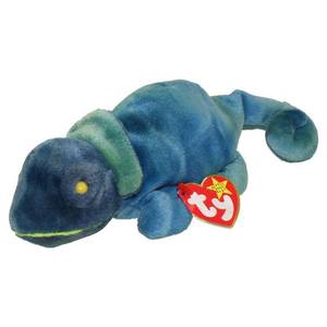 lot 6528 image: Ty Beanie Babies Rainbow (Blue wo Tounge) Chameleon - 4037 - Retail $25,000