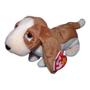 lot 6529 image: Ty Beanie Baby Tracker the Basset Hound  Stuffed Animal  MWMT - Retail $975