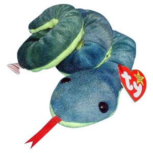 lot 6533 image: Ty Beanie Baby Hissy the Snake  Stuffed Animal  MWMT - Retail $15,000