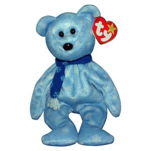 lot 6536 image: Ty Beanie Babies 1999 Holiday Teddy the Bear Winter Snowflake Plush - Retail $25,000