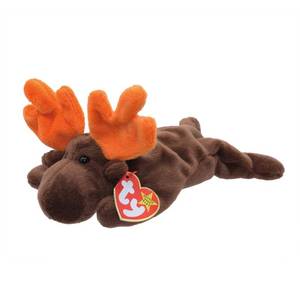 lot 6542 image: Ty Beanie Baby Chocolate the Moose  Stuffed Animal  MWMT - Retail $10,000